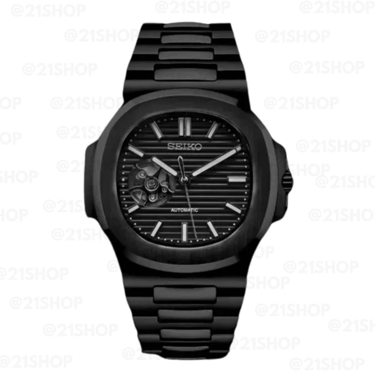 Nautilus Open Heart "Seiko Mod" Black