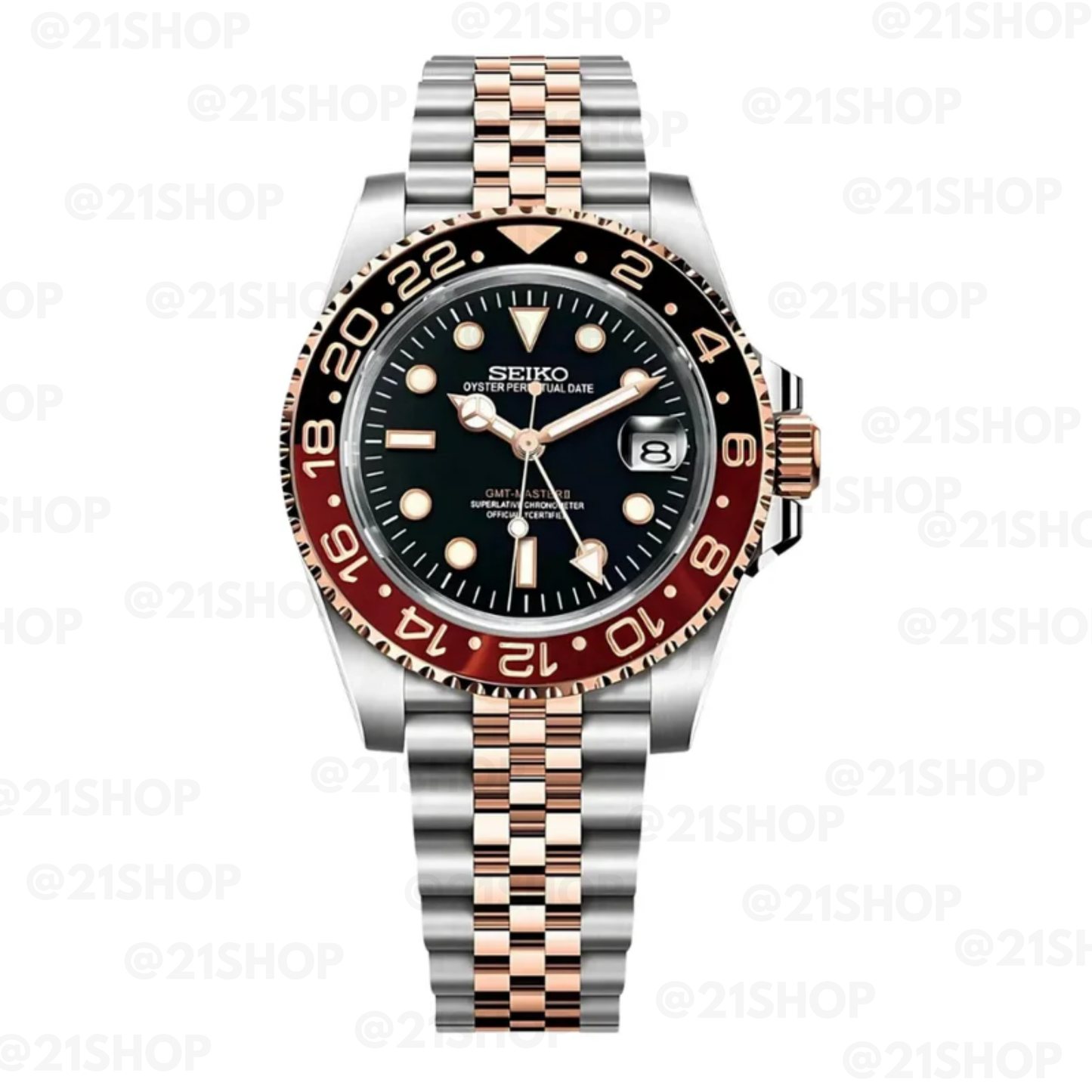 Seiko Mod "Root Beer GMT" Two-Tone