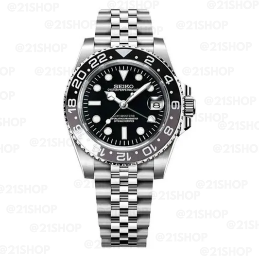 Seiko Mod "Bruce Wayne GMT"